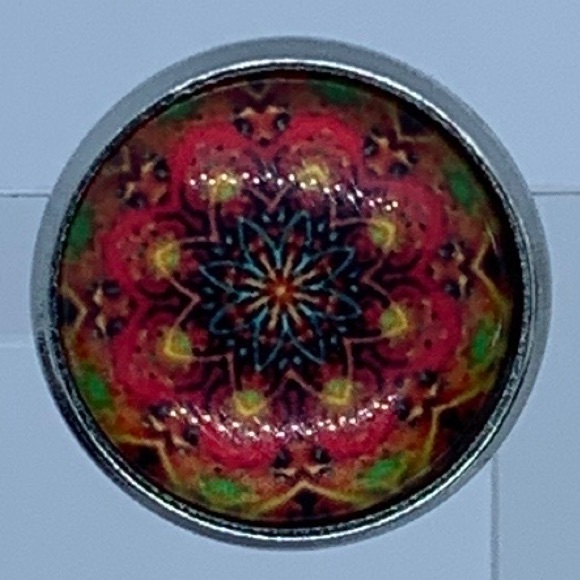 Faux Druzy Stud Stainless Steel Earrings - Picture 2 of 5